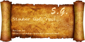 Stauber Györgyi névjegykártya